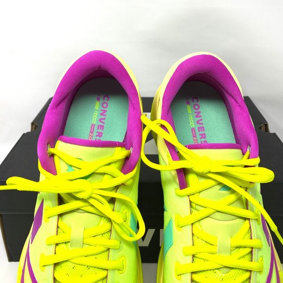 Converse Mens Size 11 169513C G4 OX Lemon Venom Hyper Magenta Volt Low Sneaker - Picture 4 of 11